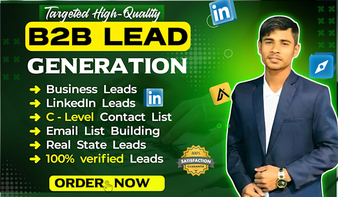 Bestseller - do linkedin lead generation, targeted b2b leads and prospect list buildin