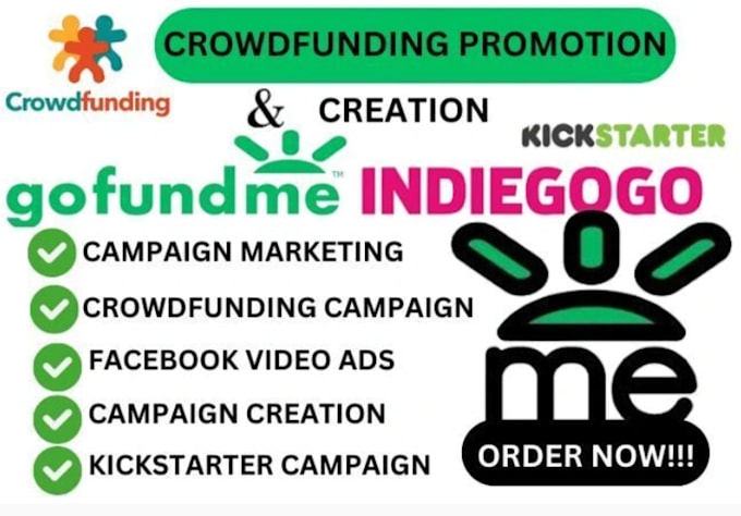 Gig Preview - Do gofundme, kickstarter, indiegogo, crowdfunding promotion for your campaign