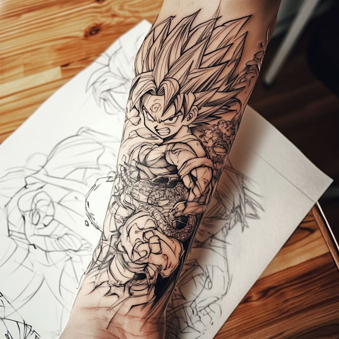 Gig Preview - Make your dream anime, manga tattoo design