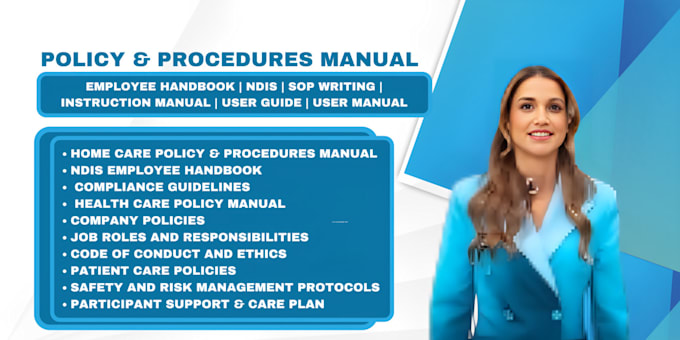 Gig Preview - Write home care policy and procedures manual ndis employee handbook health care