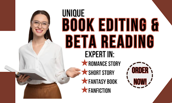 Gig Preview - Alpha or beta read your romance, fiction, nonfiction manuscript, book editing