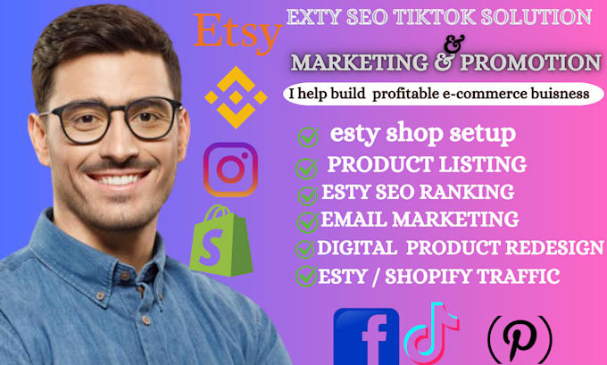 Gig Preview - Do etsy promotion shopify marketing redubble promotion etsy shopify marketing