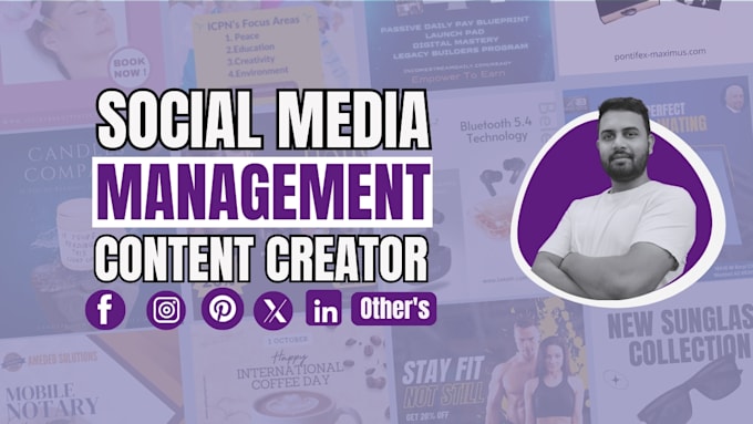 Gig Preview - Do social media marketing and management, post content creator