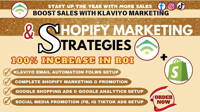 Gig Preview - Do shopify promotion tiktok shop boost shopify sales shopify marketing