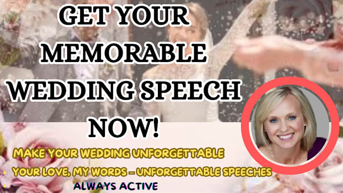 Gig Preview - Write your officiant wedding speech to wow your wedding