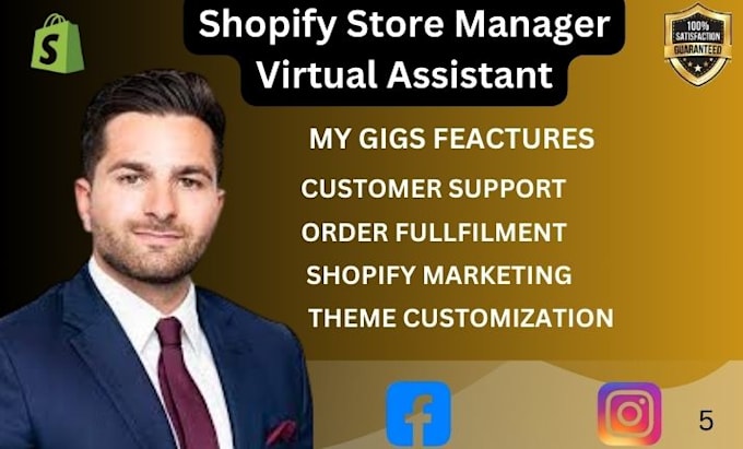 Gig Preview - Be your shopify dropshipping virtual assistant  shopify store manager pod store