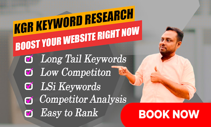 Gig Preview - Provide kgr keyword research and competitor analysis