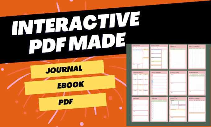 Gig Preview - Design interactive pdf for kindle scribe, remarkable 2 or etsy