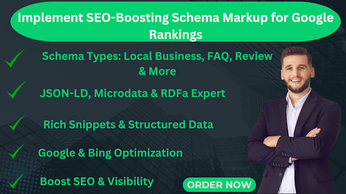 Gig Preview - Setup schema markup, structured data and SEO, rich snippets for all websites