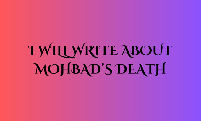 Gig Preview - Write about mohbads death lifestyle