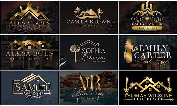 Gig Preview - Design modern and professional real estate logo for your brand