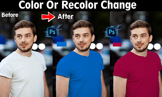 Gig Preview - Color change of anything very fast in photoshop