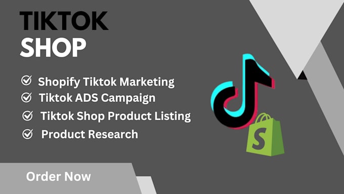 Gig Preview - Setup a tiktok shop with product listing and automation