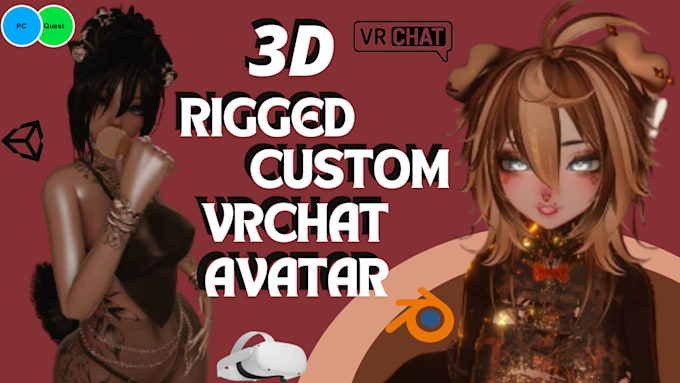 Gig Preview - Create upload 3d vrchat avatar character model furry avatar nsfw 3d animation