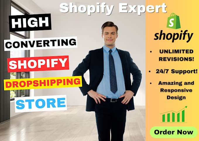 Gig Preview - Do a shopify dropshipping store, shopify website