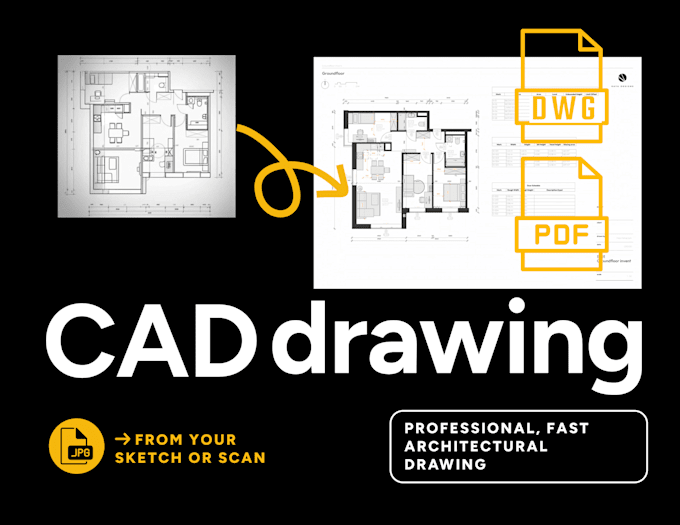 Bestseller - create architectural drawing, 2d floor plan, section, elevation