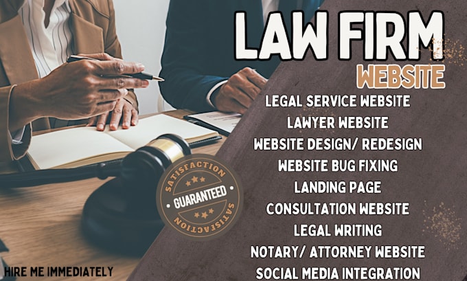 Gig Preview - Law firm website lawyer, attorney notary website legal writing consultation site