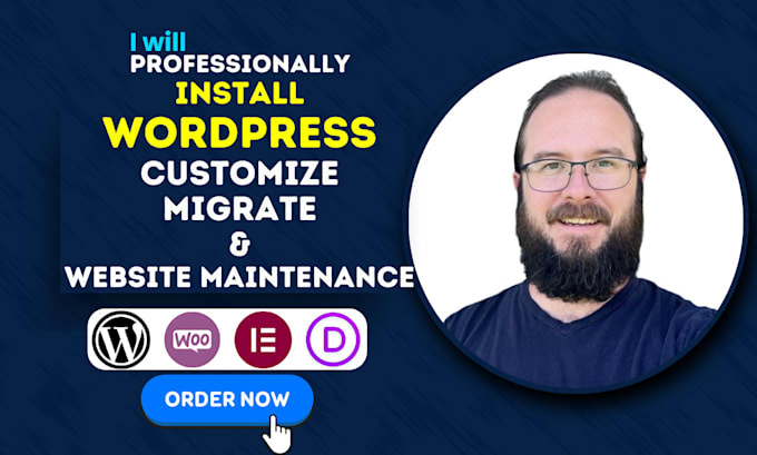 Gig Preview - Install wordpress, customize with elementor pro, migrate, and maintain website