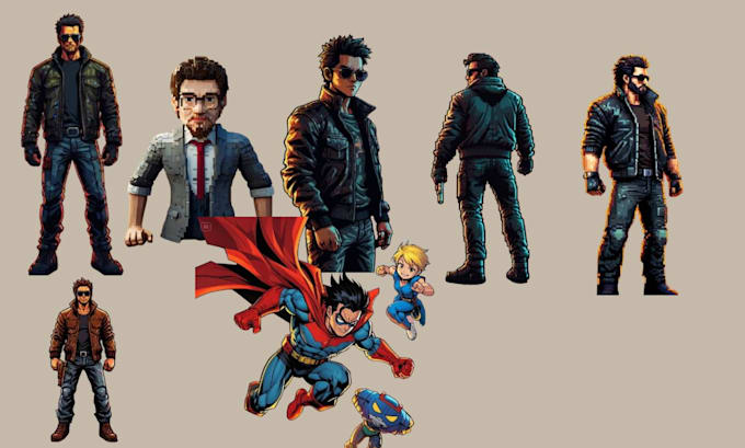 Gig Preview - Create high quality custom pixel art characters for games