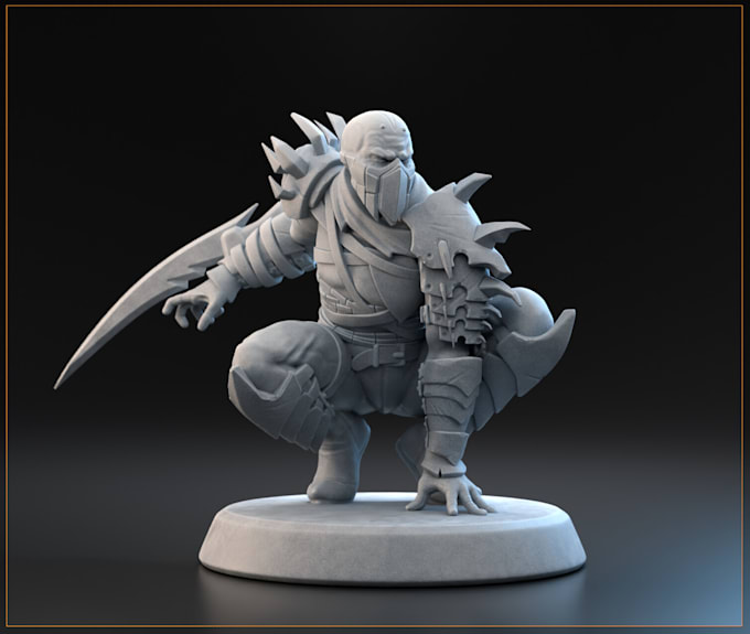 Gig Preview - Design 3d custom cosplay model for 3d printed figure,action figure,dnd minis stl