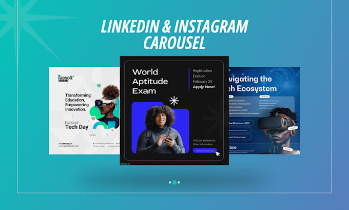 Gig Preview - Design linkedin carousel and instagram carousel on canva