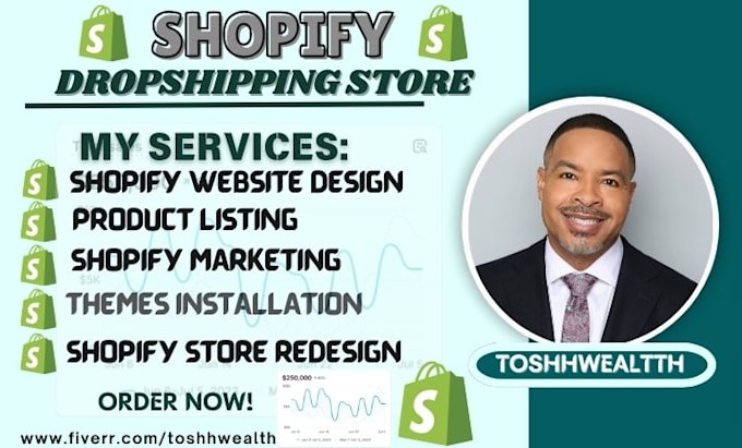 Bestseller - create shopify dropshipping store, shopify website design, branded shopify store