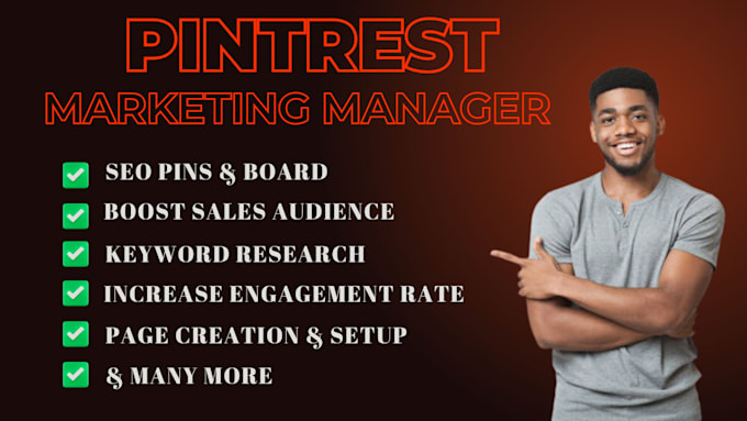 Gig Preview - Be your pinterest marketing manager, create, grow and boost marketing