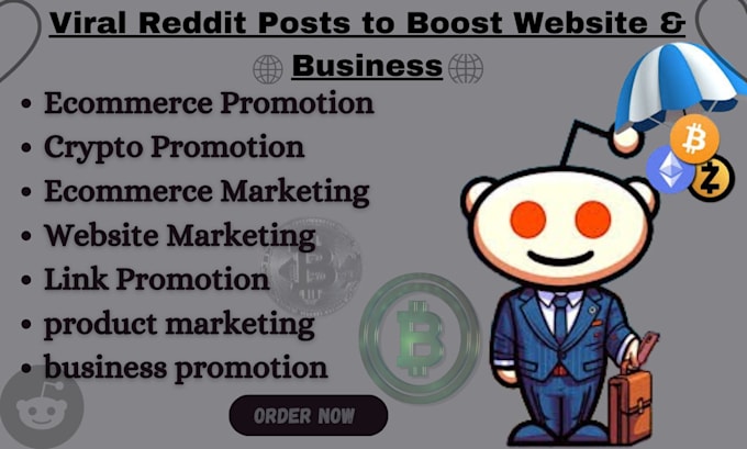 Gig Preview - Create viral reddit post to boost website business crypto ecommerce store link