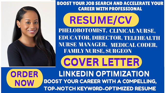 Gig Preview - Write healthcare resume for medical, nursing, biotech, for job application