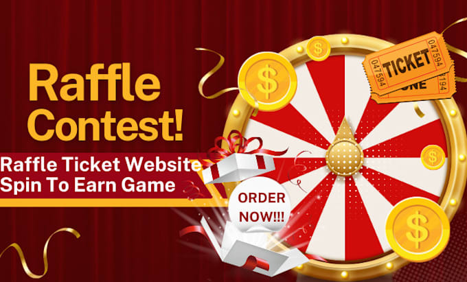 Gig Preview - Develop raffle competition website spin to earn game raffle ticket gamble site