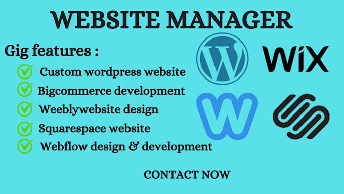 Gig Preview - Build and develop wordpress, webflow, weebly bigcommerce and squarespace website