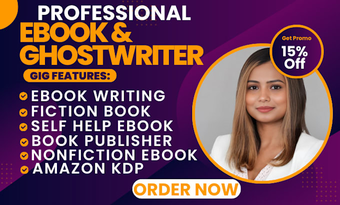 Gig Preview - Be your ebook writer ebook ghostwriter fiction, nonfiction amazon KDP writing