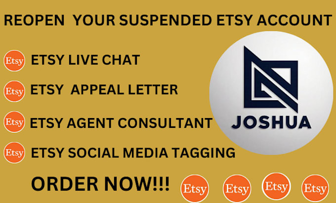 Gig Preview - Do appeal letter and live chat support to reinstate your suspended etsy account