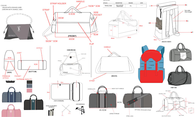 Gig Preview - Make any bags, handbag, backpack and wallet with tech pack