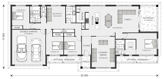 Gig Preview - Be your architect, draftman for house plan, 2d floor plan, blueprint autocad