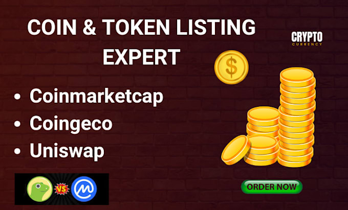 Gig Preview - List the crypto token,coin listing on coinmarketcap, coingecko,top exchange sit