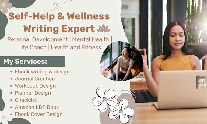 Gig Preview - Write, design self help wellness, mental health amazon KDP ebook journal planner