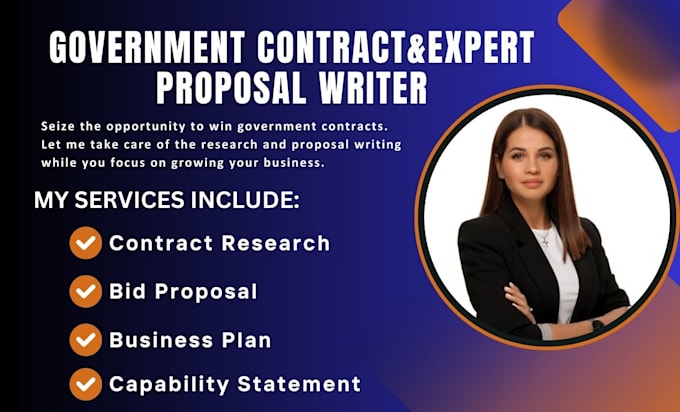 Gig Preview - Write and craft bid proposals, rfp, rfq rfi, and win government contract