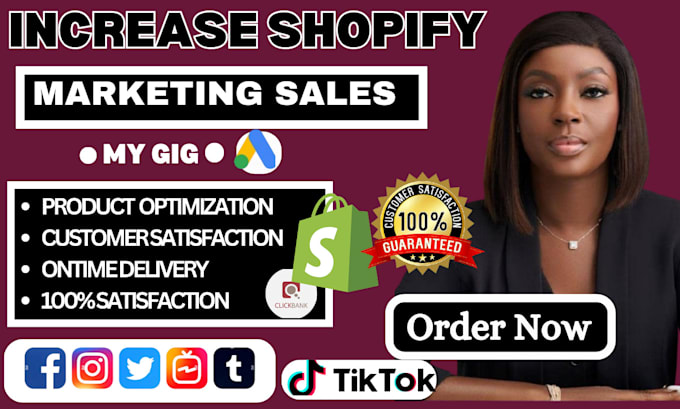 Gig Preview - Increase your shopfy sales, shopify dropshipping marketing, shopify sales ads