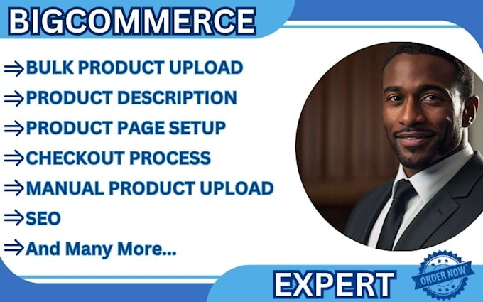 Gig Preview - Do bigcommerce bulk product upload bigcommerce product description product page