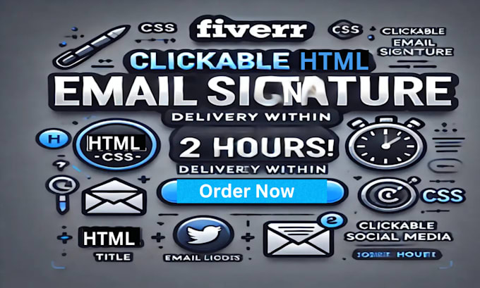 Gig Preview - Make clickable HTML email signature within 2hrs