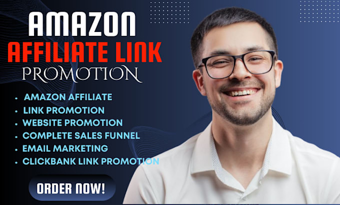 Gig Preview - Do web sites affiliate link promotion amazon email marketing