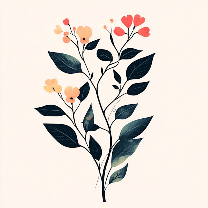 Gig Preview - Craft a beautiful botanical or floral illustration