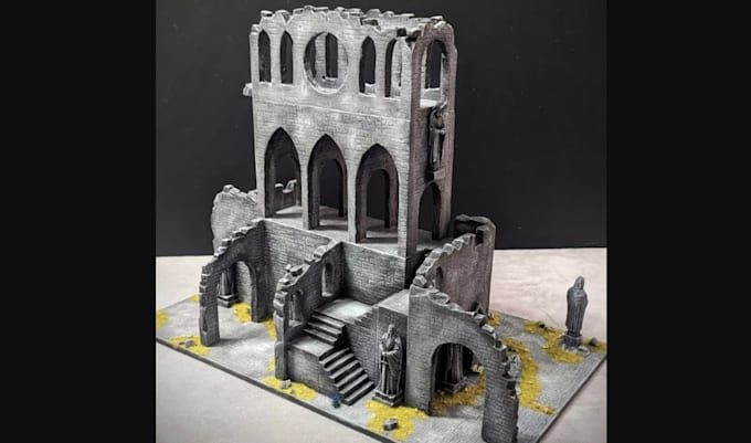 Bestseller - design scalable 3d wargame scenery,gothic terrain ruin,diorama,tabletop building