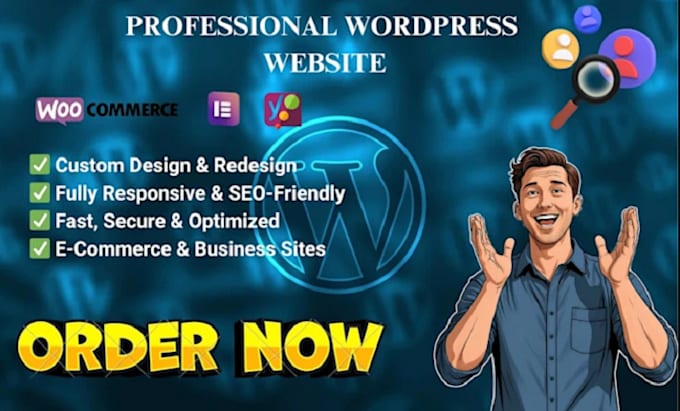 Gig Preview - Be your expert wordpress website design and ecommerce solutions