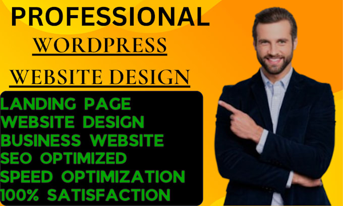 Gig Preview - Design or redesign a responsive wordpress website, business website, or blog