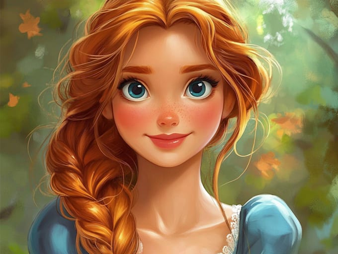 Bestseller - create you a beautiful portrait in disney cartoon