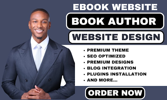 Gig Preview - Build ebook landing page book author website author website