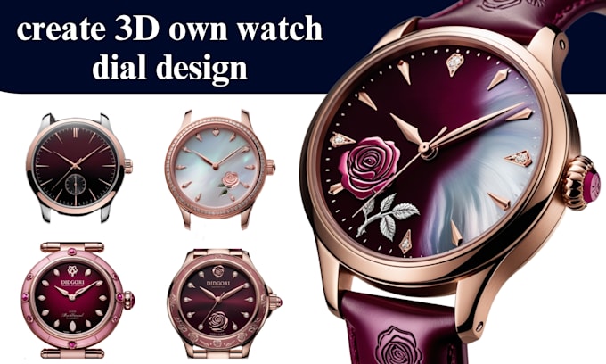 Gig Preview - Create custom 3d watch dial design with highquality render