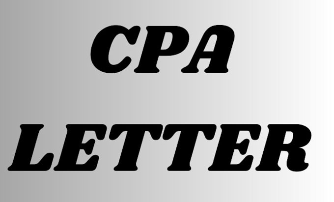 Gig Preview - Write CPA verification letter, CPA review, CPA audit